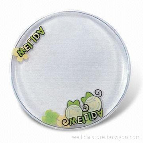 Liquid-Filled PVC Coaster, Available in Various Materials and Colors